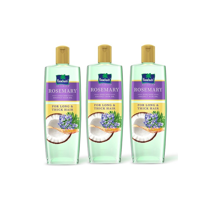 Parachute Set of 3 Advanced Rosemary-Enriched Coconut Hair Oil - 300 ml