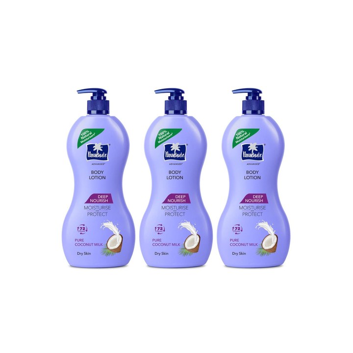 Parachute Set of 3 Advansed Deep Nourish Body Lotion - 600ml Each
