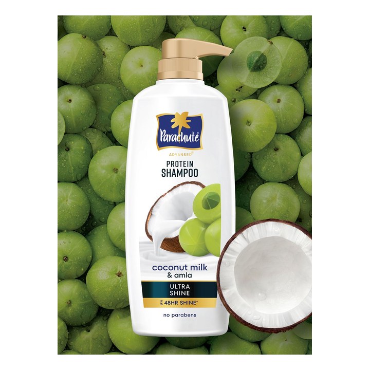 Parachute Advansed Ultra Shine Protein Shampoo with Coconut Milk & Amla - 650 ml