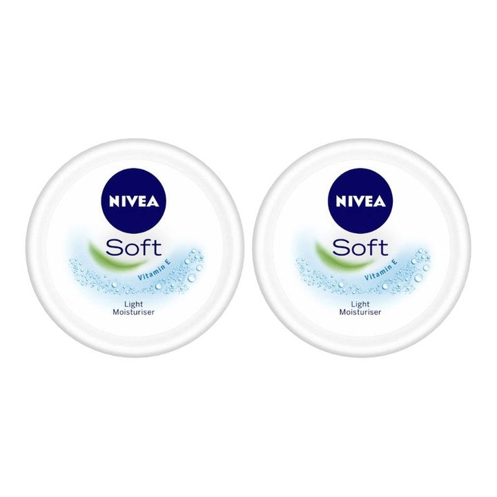 Nivea Set of 2 Soft Cream Light Moisturiser 100ml