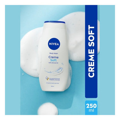 Nivea Creme Soft Shower Cream Soft Naturally Clean & Healthy Skin Natural Almond Oil 250ml