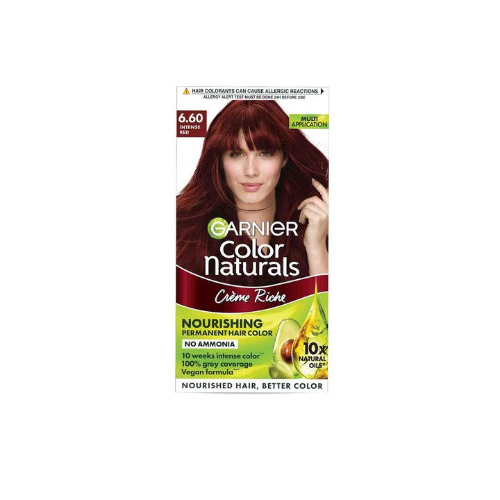 Garnier Color Naturals Creme Hair Color 70ml + 60g - Intense Red 6.60