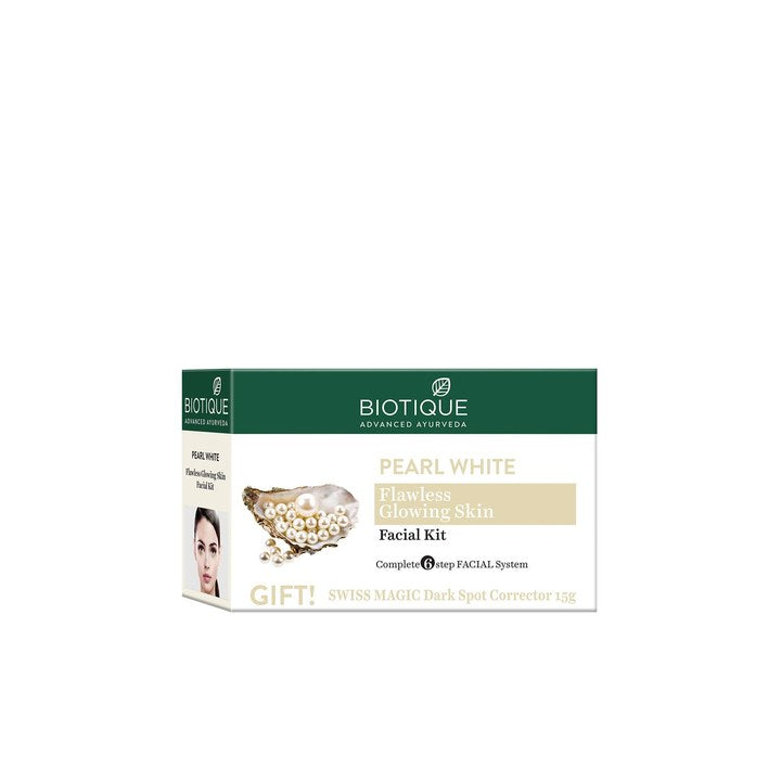 Biotique Bio Pearl White Facial Kit with Swiss Magic Dark Spot Corrector