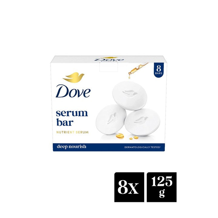 Dove Set of 8 Serum Bar with Nutrient Serum - 125 g each