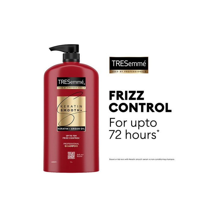 TRESemme Keratin Smooth Shampoo with Keratin & Argan Oil for Straight, Shiny Hair- 1L