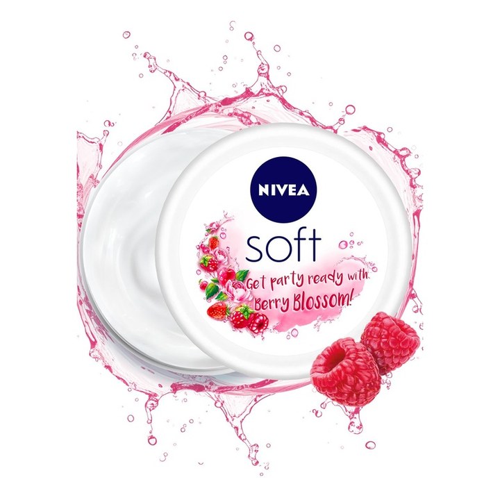 Nivea Unisex Soft Light Berry Blossom Moisturiser 200 ml