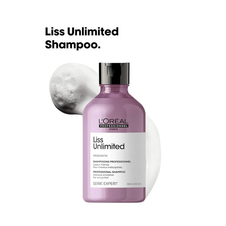 LOreal Professionnel Liss Unlimited Shampoo for Frizzy Hair with Pro-Keratin - 300ml
