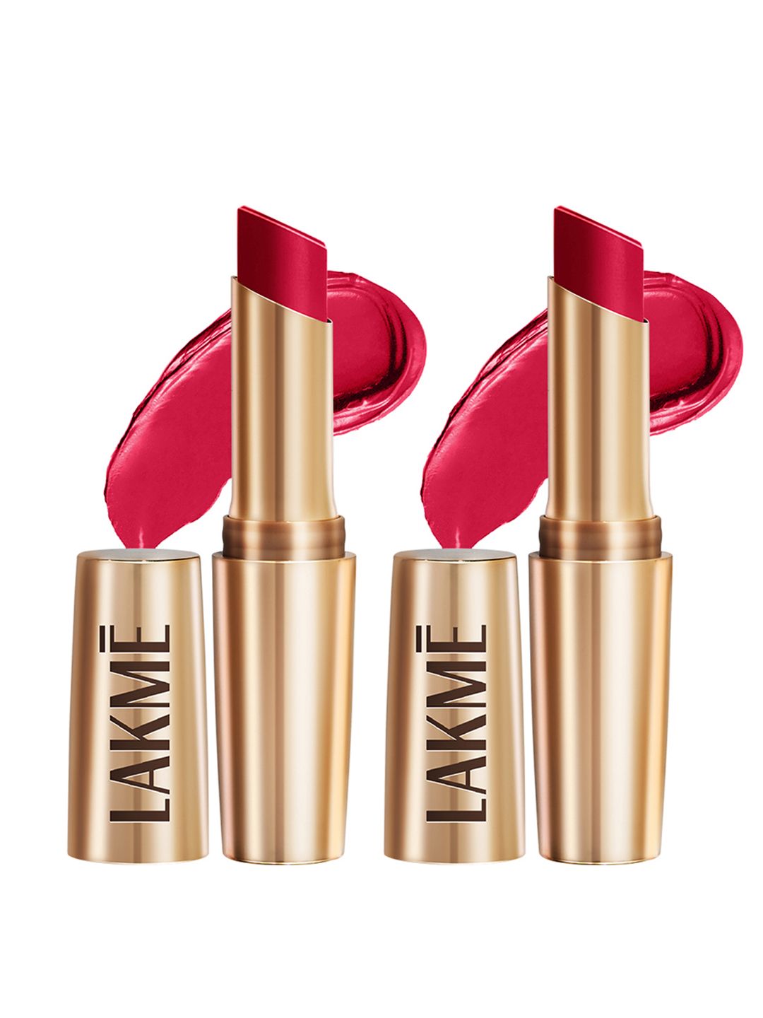 Lakme Set of 2 9to5 Powerplay Priming Matte Lipstick 3.6g each - Iconic Red
