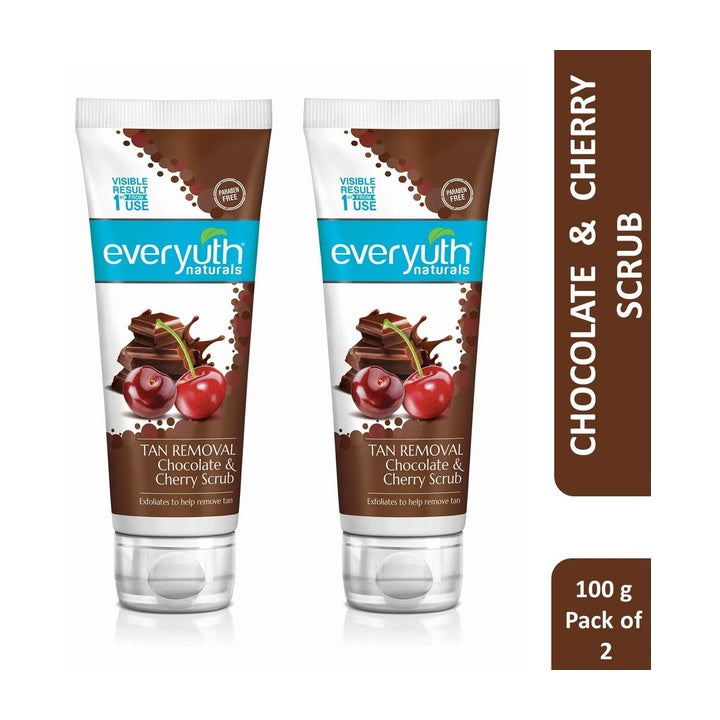 Everyuth Naturals Tan Removal Chocolate & Cherry Scrub (200 g, Pack of 2)