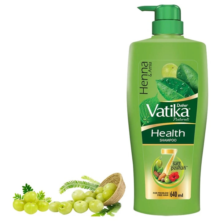 DABUR VATIKA Vatika Health Shampoo Heena & Amla Pack of ONE (640 ml)