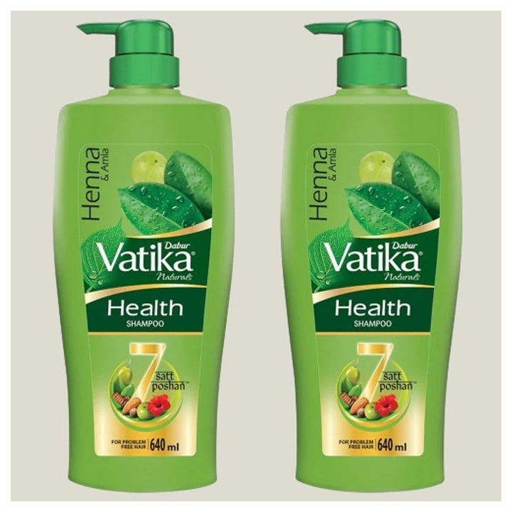 DABUR VATIKA Health Shampoo Heena & Amla Pack - 2 (1280 ml)