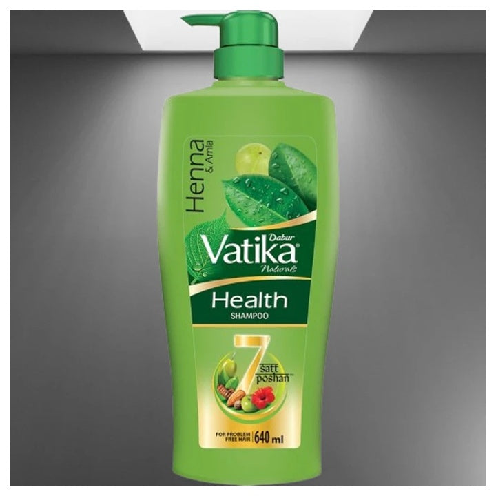 DABUR VATIKA Health Shampoo Heena, Amla Pack of 2 (640 ml)