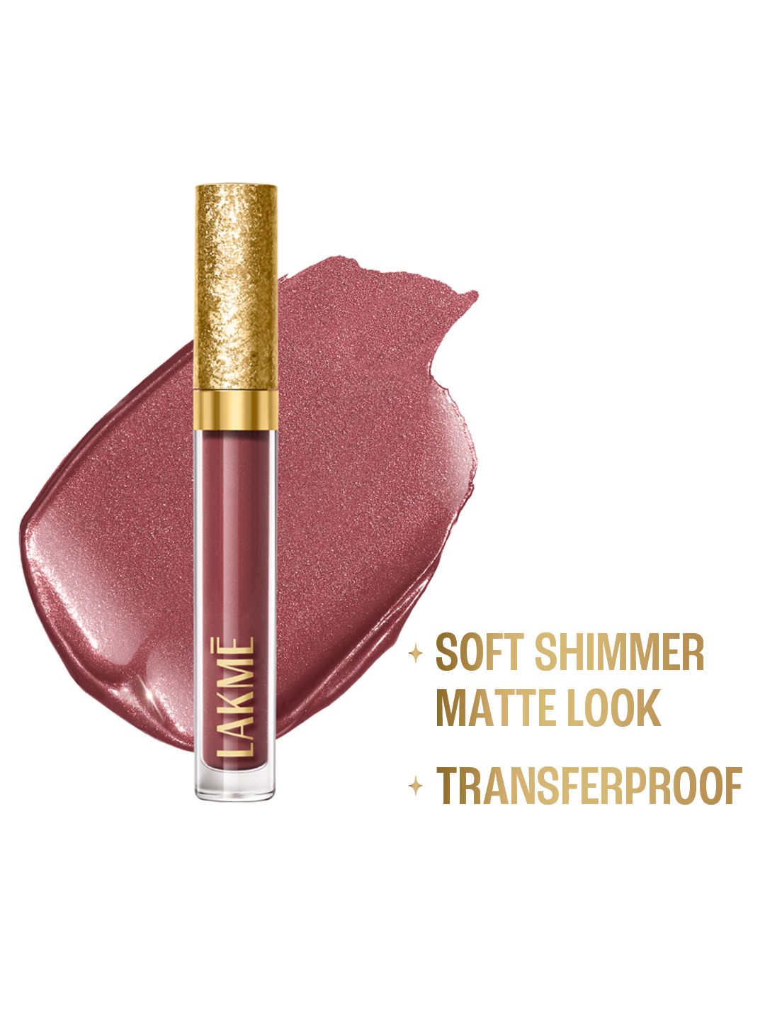 Lakme Be-Jewel Shimmer Matte Finish Lip Liquid 3.5ml - Iced Espresso 301