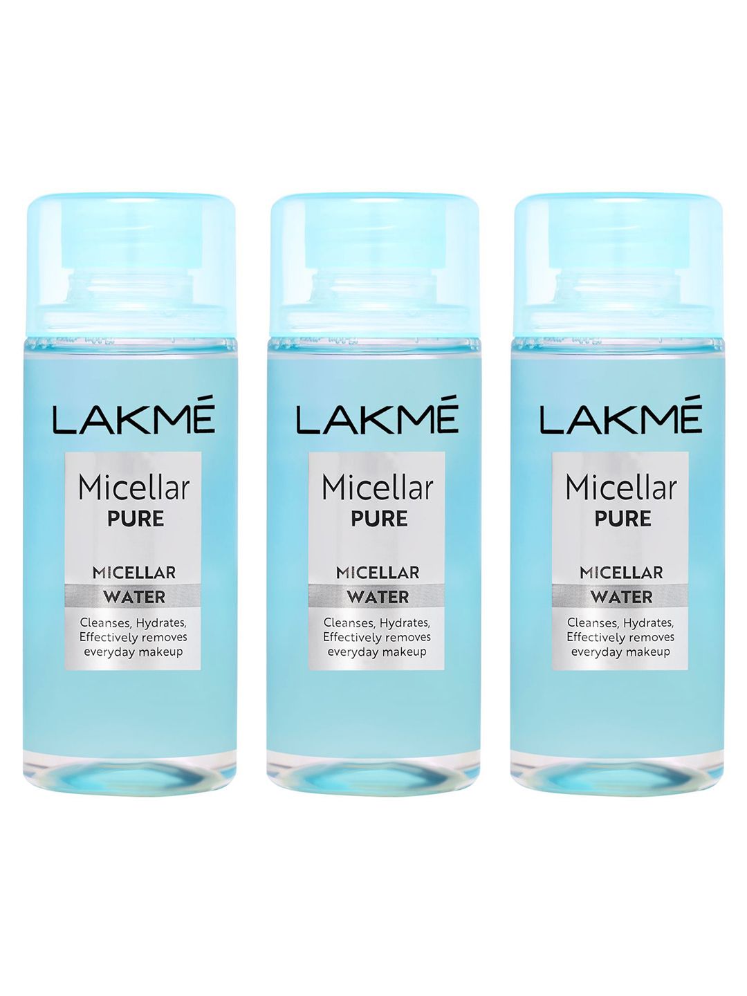 Lakme Set of 3 Pure Micellar Water for Makeup Removal - 200 ml each