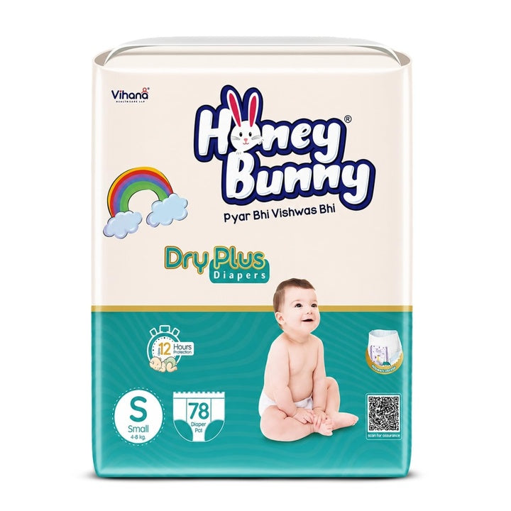 Honey Bunny Baby Diaper Pants Super Soft Dry Plus 12 Hour protection S-78