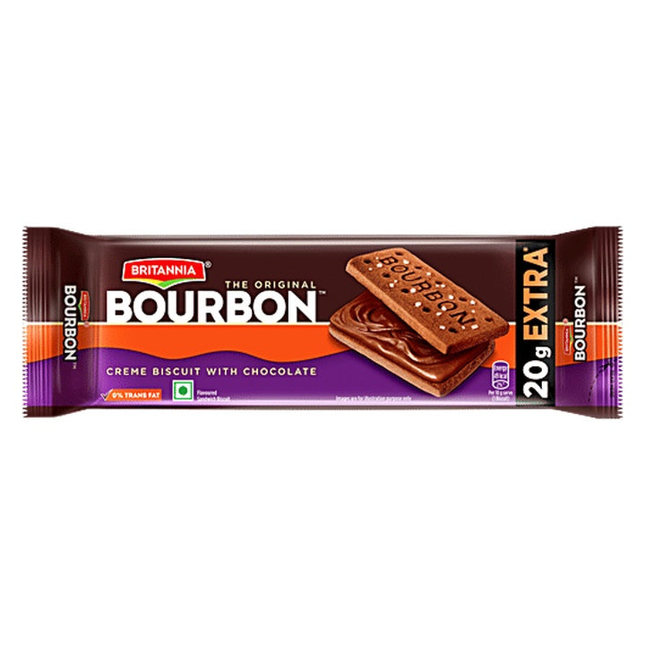 Britannia The Original Bourbon Creme Biscuit - With Chocolate (100 g)