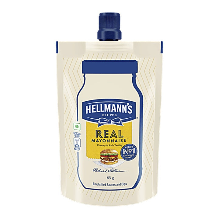 Hellmann's Real Mayonnaise - Rich, Creamy, Emulsified Sauces & Dips, For Sandwiches, Burgers (85 g)