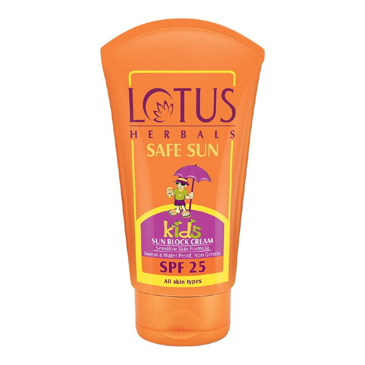 Lotus Herbals Kids Sun Block Cream - Sensitive Skin Formula : 100 g