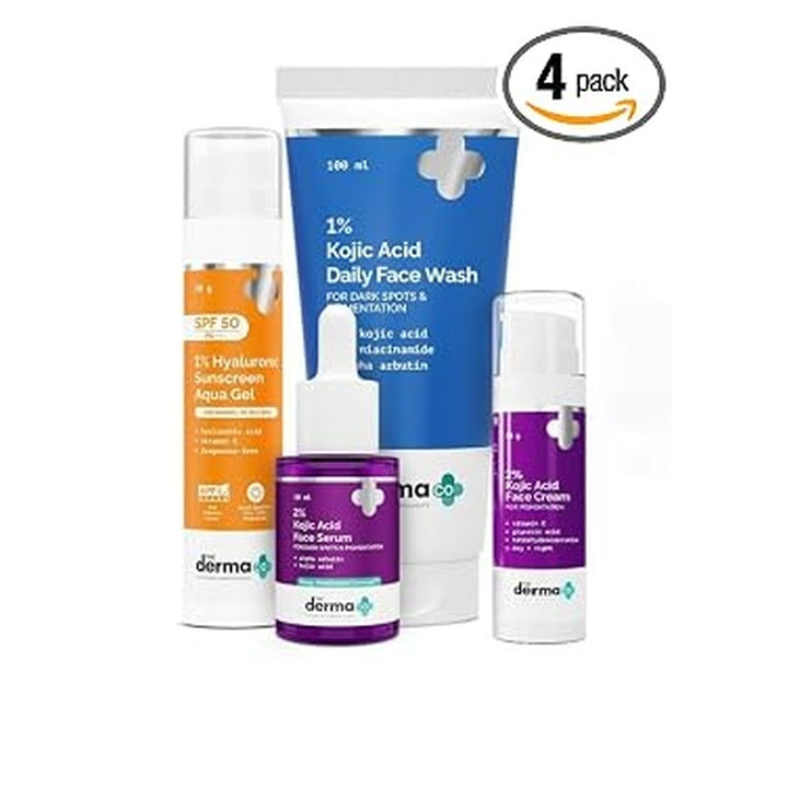 The Derma co Kojic CSMS Combo | Face Wash - 100 ml + Sunscreen Gel - 50 g + Face Cream - 50 g + Serum- 30 ml