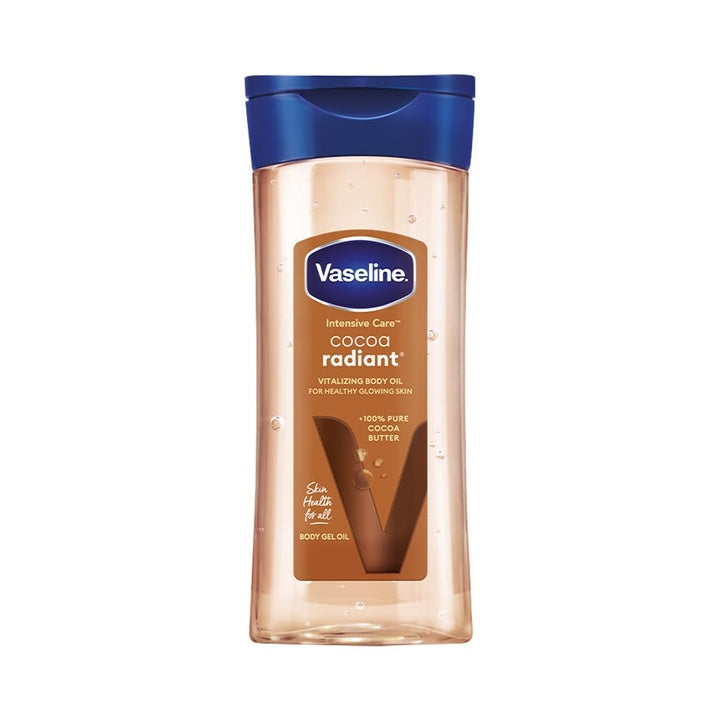 Vaseline Intensive Care Cocoa Radiant Body Oil | With Cocoa Butter | Non-Greasy Formula for Dry Skin | 200 ML