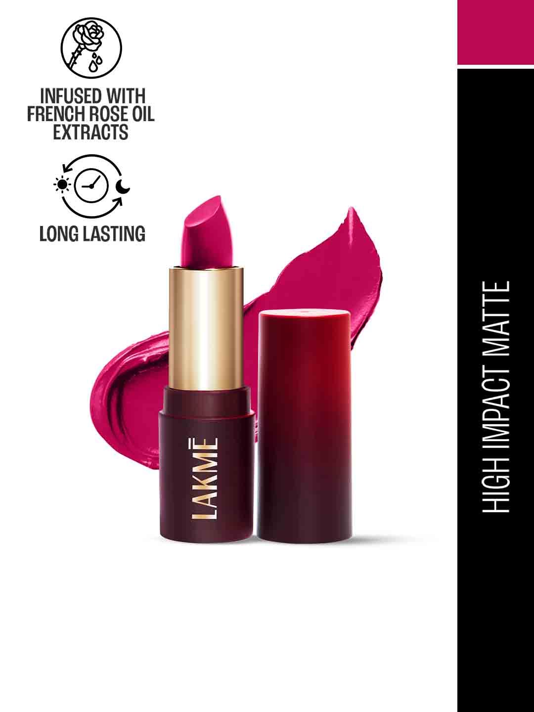 Lakme Forever Matte Long Lasting Lipstick With French Rose Oil Ext 4.5g - Pink Petal CP11