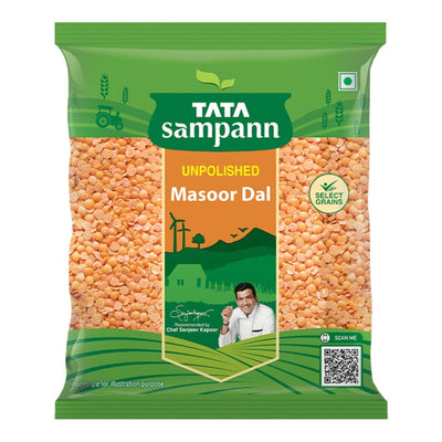 Tata Sampann Unpolished Masoor Dal : 500 g