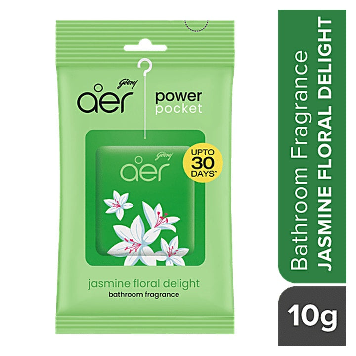 Godrej Aer Power Pocket - Long Lasting Bathroom Fragrance, Floral Delight (10 g)
