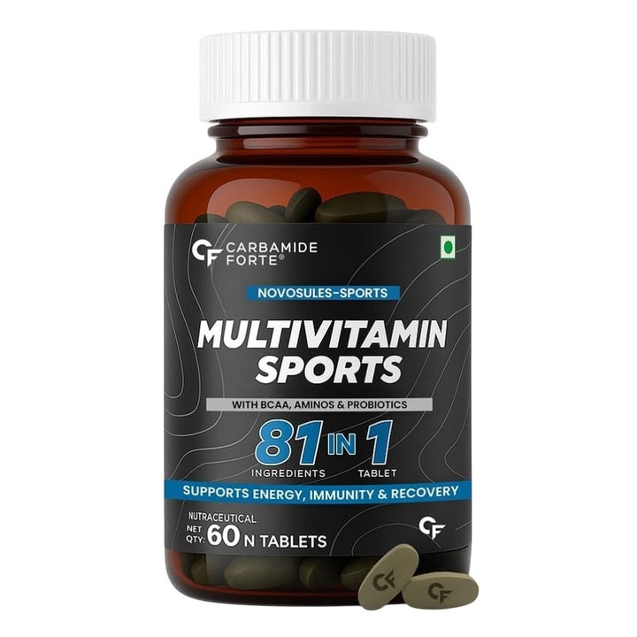 Carbamide Forte Multivitamin Tablet For Men & Women | Multi Vitamin For Men & Women With BCAA, Aminos & Probiotics | Gym Supplements To Support Energy, Immunity & Recovery - 60 Tablets