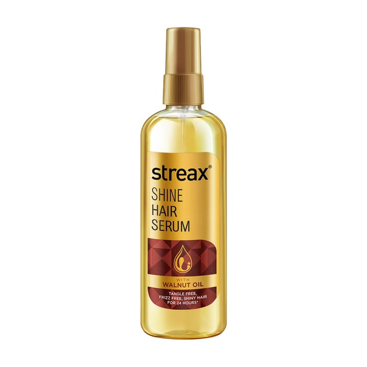Streax Hair Serum 200ml, Hair serum for Dry & Frizzy Hair, for Women & Men, for Curly Hair, Wavy Hair, Straight Hair, Silk & Shine Vitalised with Walnut Oil