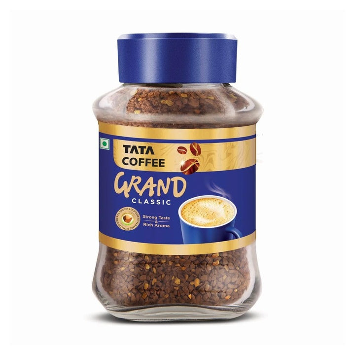Tata Classic Instant Coffee, 90g Jar, Chicory Mix With Strong Taste & Rich Aroma, With Flavour Locked Decoction Crystals