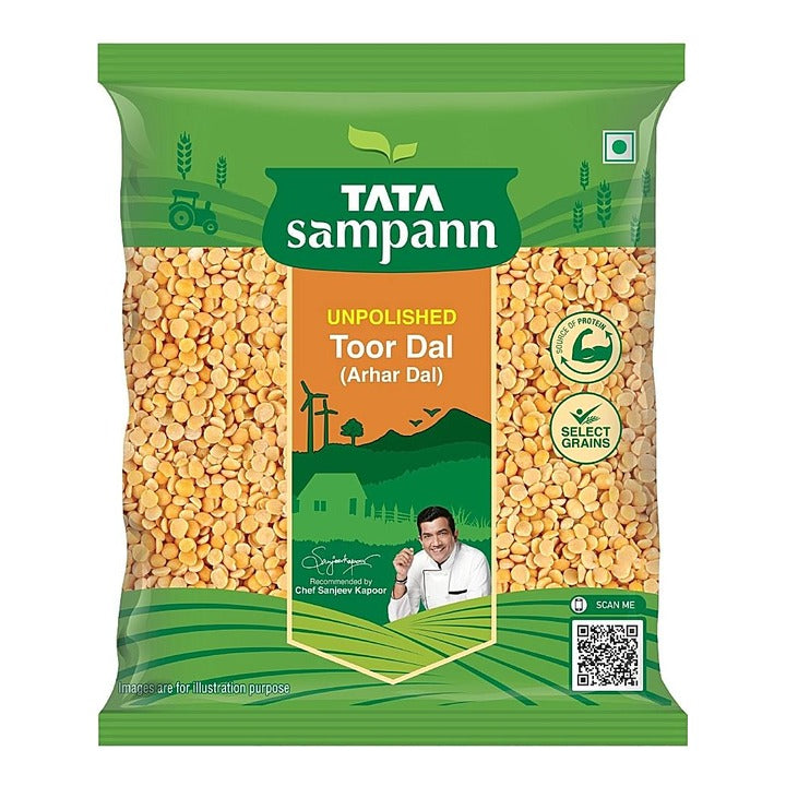 Tata Sampann Unpolished Toor Dal : 500 g