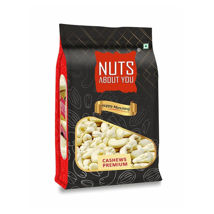 Nuts About You CASHEWS Premium, 500 g | 100% Natural | Premium | Crunchy | W320 grade | Kaju