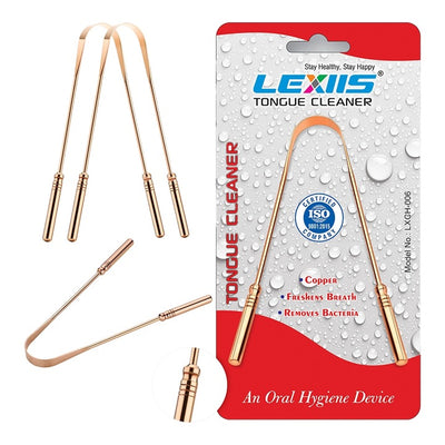 Lexiis LXCH-006  Copper Tongue Cleaner - Round Handle : 1 Unit
