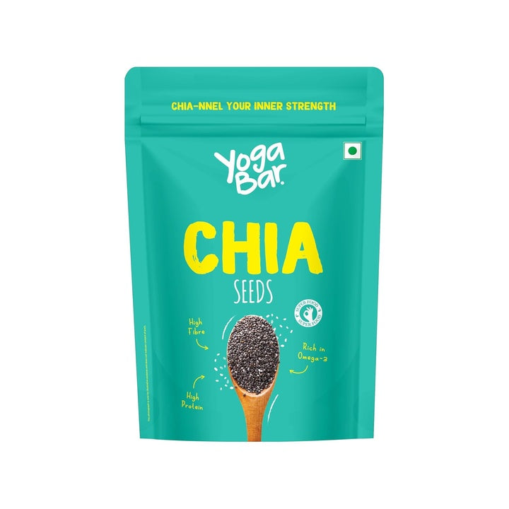 Yogabar Chia Seeds 500g - Rich Source in Plant Protein, Ideal for Microgreens, Salad Toppings, Smoothie Bowls & More