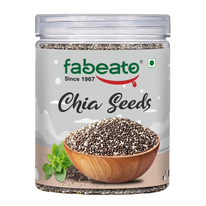 Fabeato Premium Chia Seeds 500g - Seeds for Eating - Diet Food for Weight Management- Rich in Antioxidants,Omega-3, Protein, Fibre, Minerals, Healthy Breakfast Snack