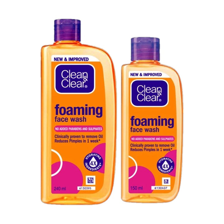 Clean & Clear Foaming Face Wash (390 ml, Pack of 2)