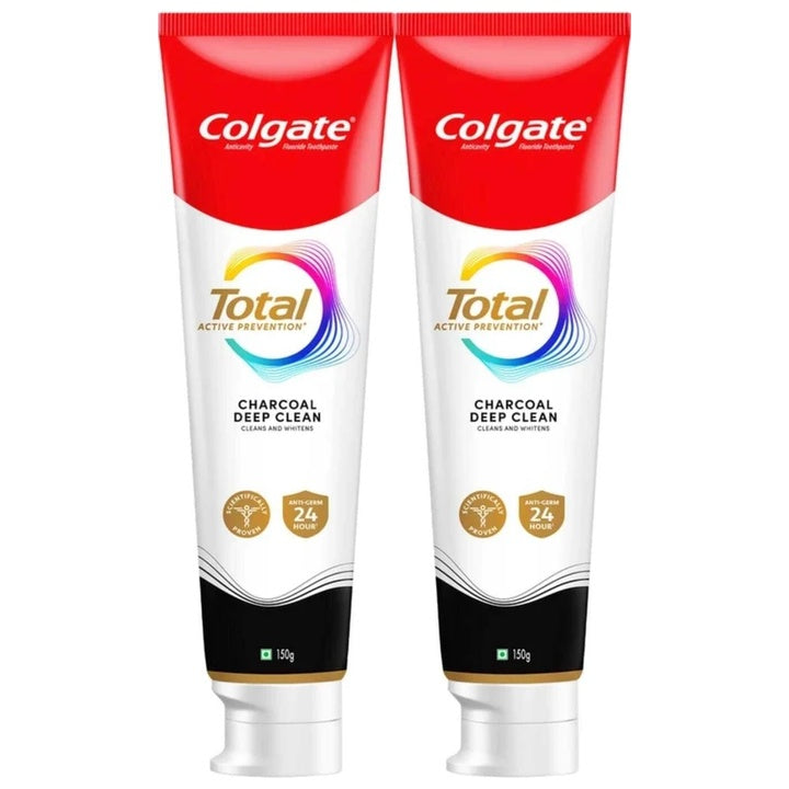 Colgate Total Charcoal Deep Clean Toothpaste (300 g, Pack of 2)