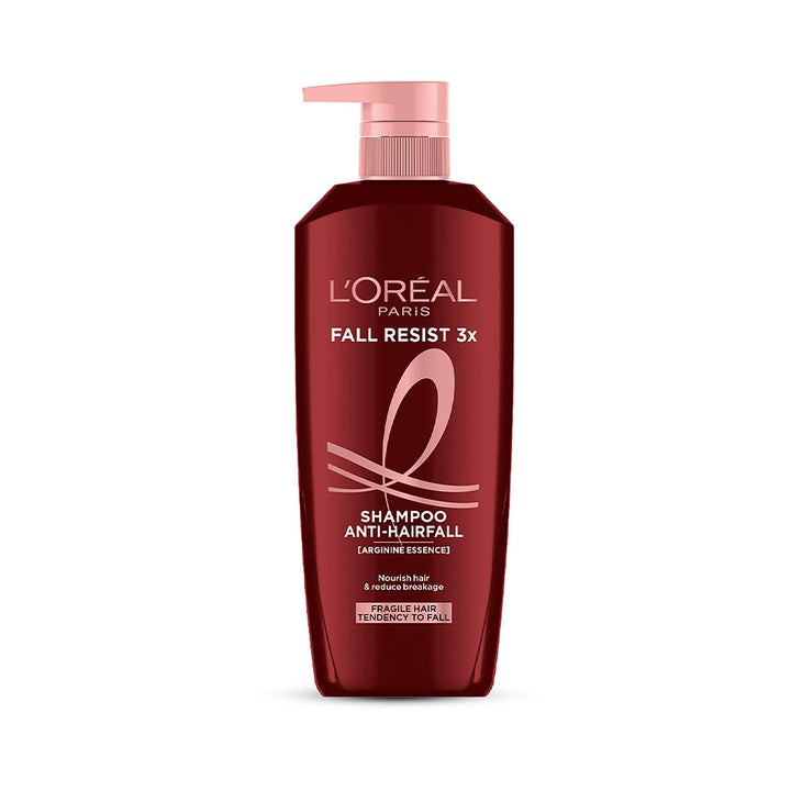 LOreal Paris Fall Resist 3X Anti-Hairfall Shampoo with Arginine Essence For Weak Hair with Tendency to Fall and Hair Thinning, Reduces Hair Breakage and Nourishes Roots- 650ml
