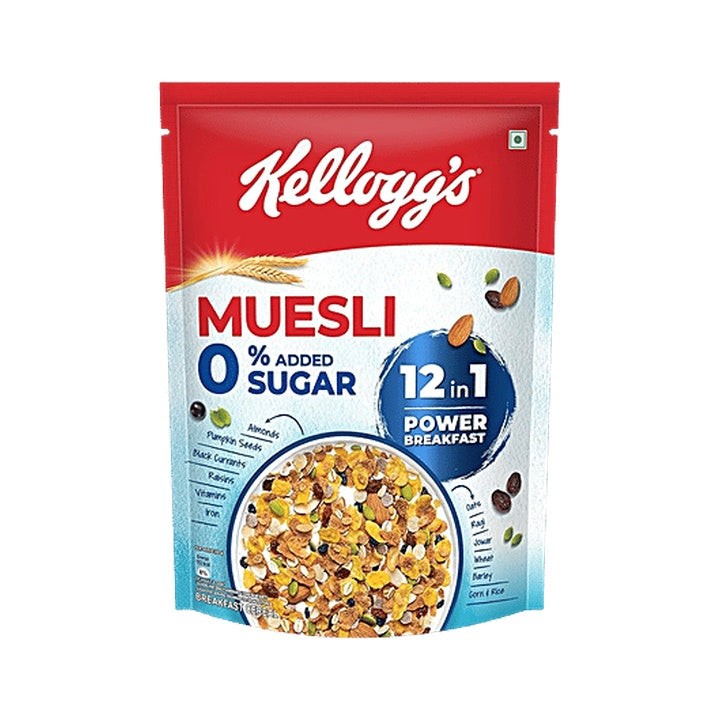 Kellogg's Muesli 0% Added Sugar - 12 In 1 Power Breakfast (500 g)