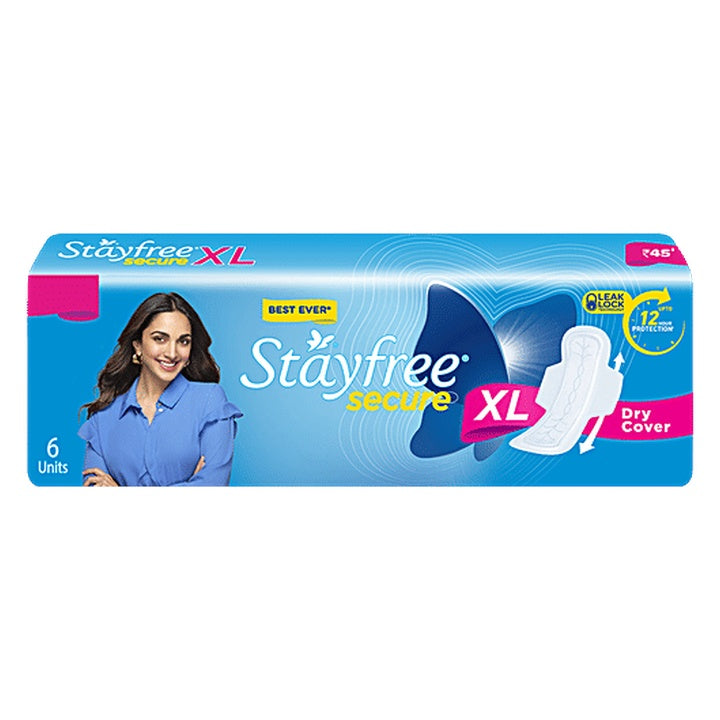 STAYFREE Secure Dry Wings Sanitary Pads - Extra Large (6 pcs)