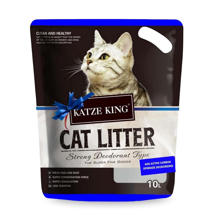 Foodie Puppies Katze King Cat Litter, 7Kg/10L - (Pack of 1) with Lemon Fragrance | Non-Dust Clumping Special, Add Activated Carbon, Super Deodorizing and Condensation Force, Potently Antibacterial