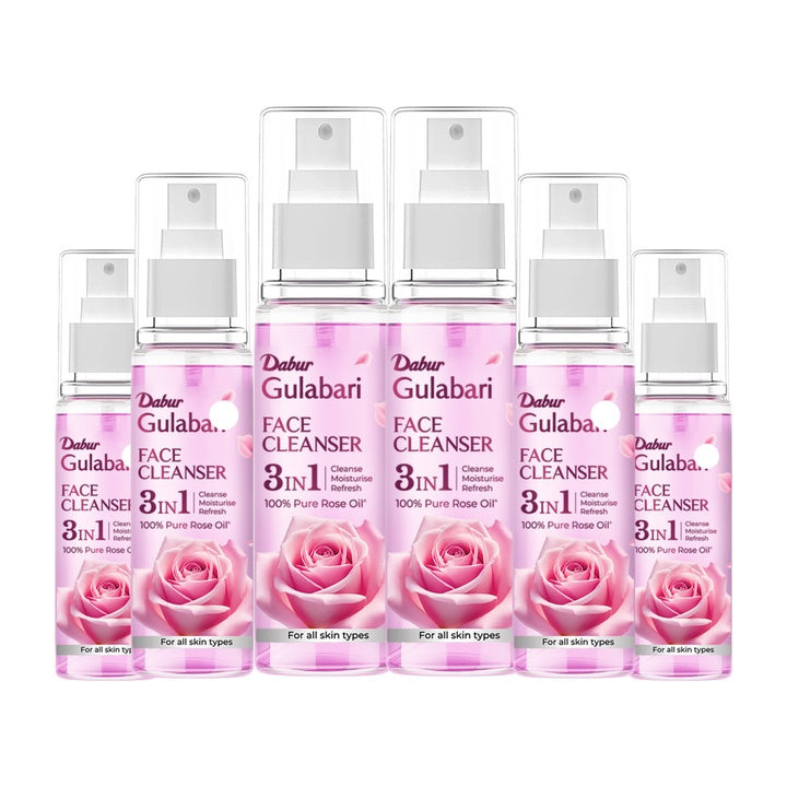 Dabur Gulabari Rose Glow Face Cleanser, Moisturise & Refresh Makeup Remover (600 ml)