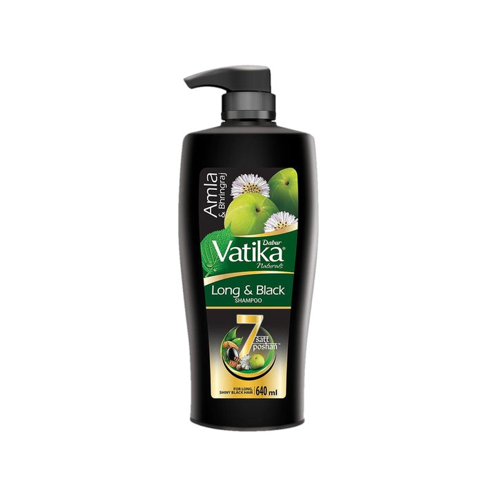 DABUR VATIKA Amla Long & Black Shampoo, For Shiny, Long & Black Hair (640 ml)