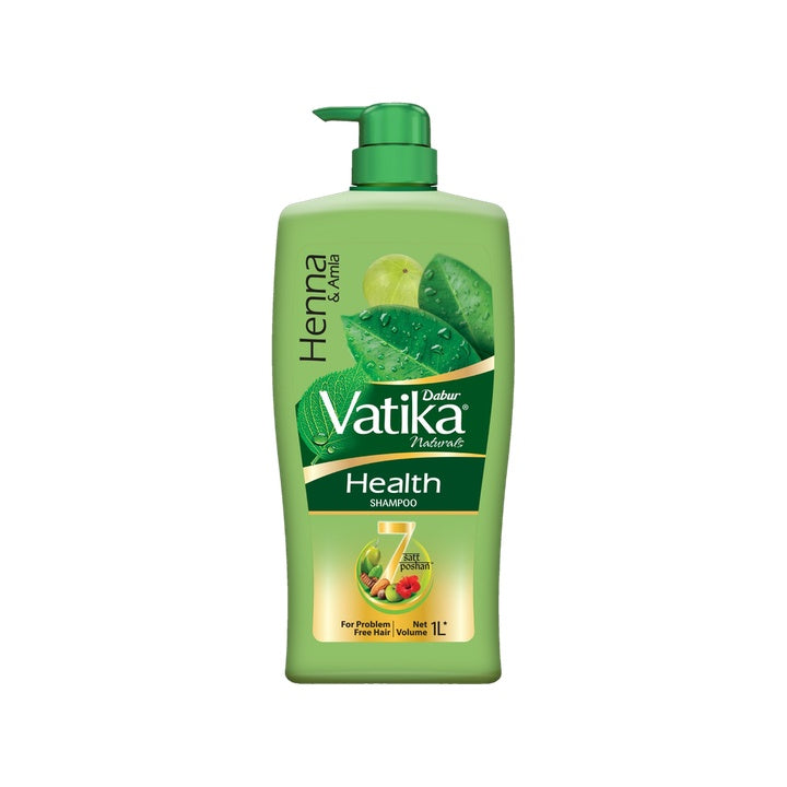 DABUR VATIKA Health Shampoo, With 7 Natural Ingredients, Controls Frizz. (1 L)