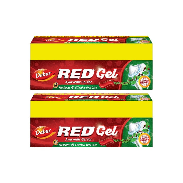 Dabur Red Ayurvedic Gel for Freshness ( Super Saver Pack) Toothpaste (600 g, Pack of 2)