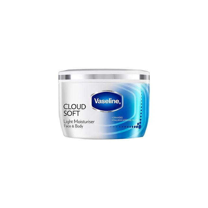 VASELINE Cloud Soft, Light Moisturiser, 300 ml, for Plump, Soft Skin, with Ceramides & Hyaluron Fillers, 10X Hydration Volume, Non-Sticky