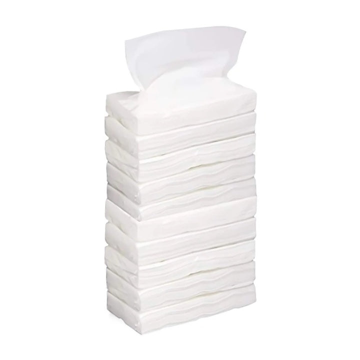 BREEZE Tissue Paper 2 Ply Extra Soft & Highly Absorbent Fabric Kitchen Napkin Car Office & Home Use Multipurpose-Pack Of 10