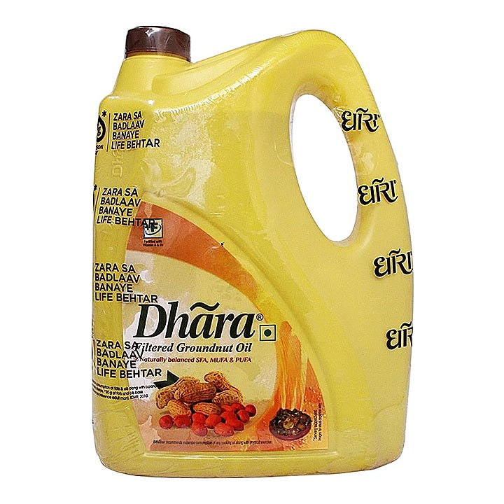 Dhara Filtered Groundnut Oil : 4.55 kg