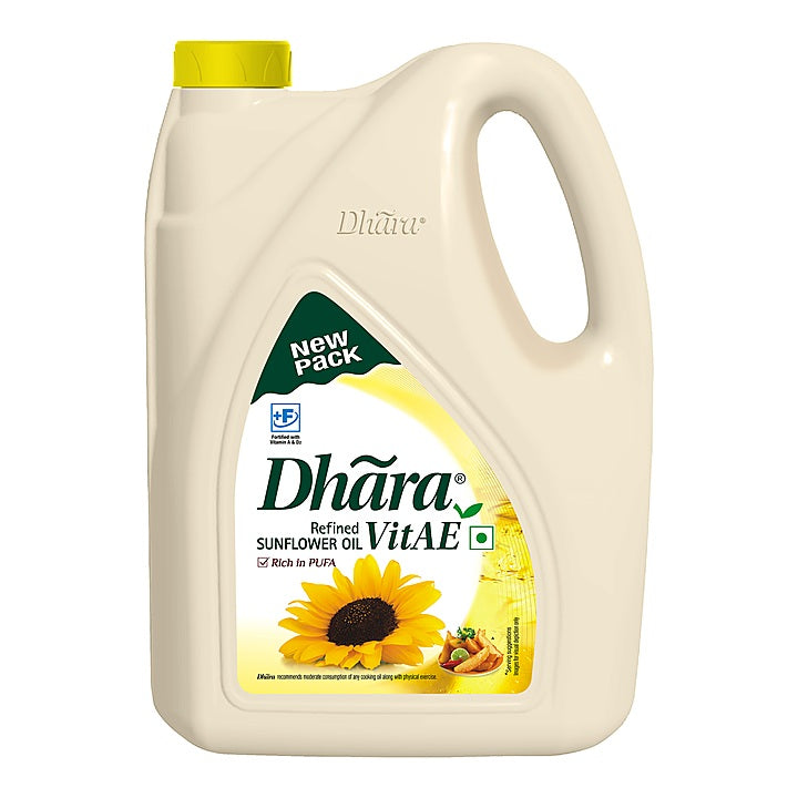 Dhara Refined Sunflower Oil :  4.55 kg