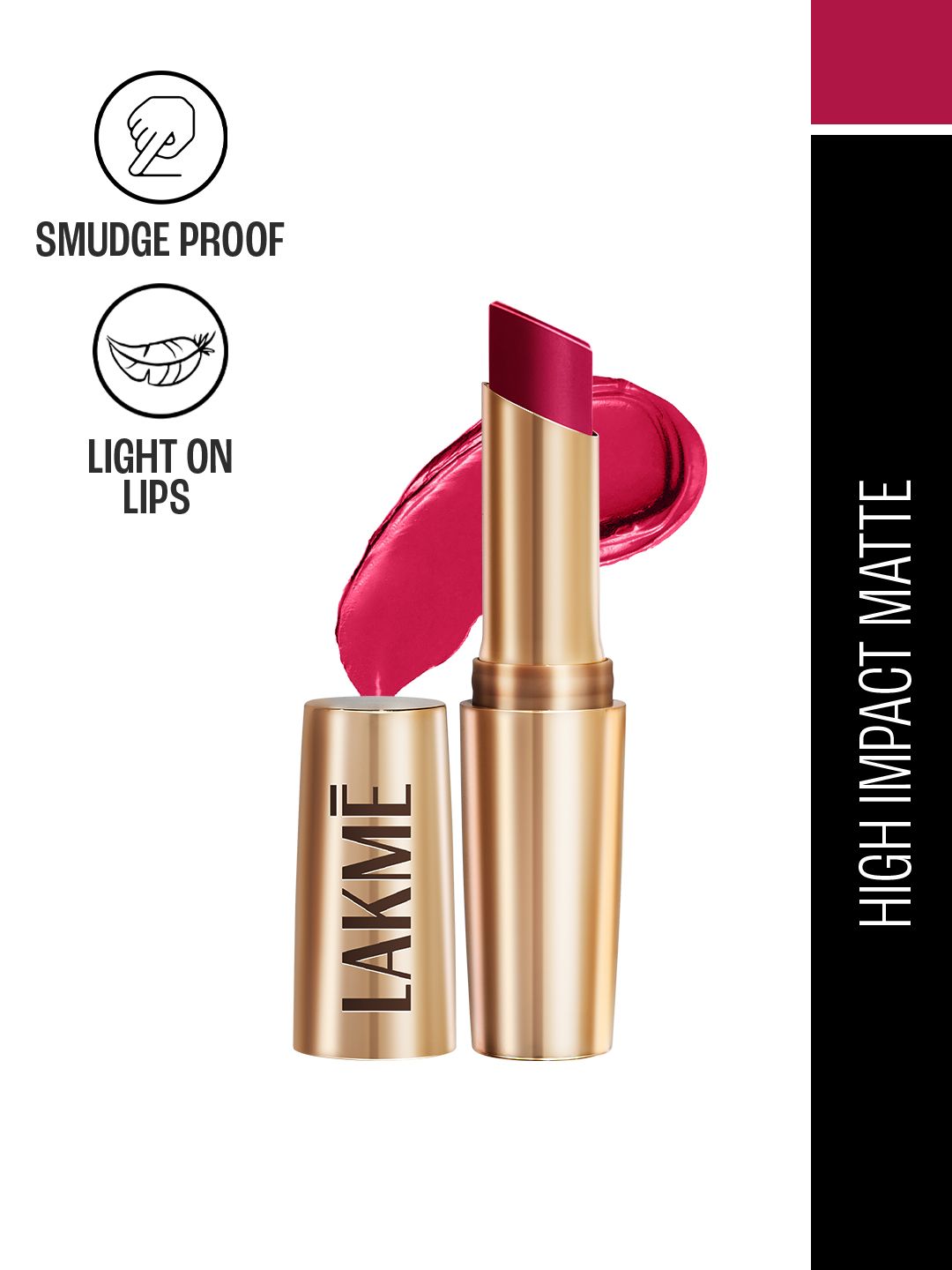 Lakme 9to5 Powerplay Priming Matte Lipstick With Vit E Lasts 16Hr 3.6g - Rose Day